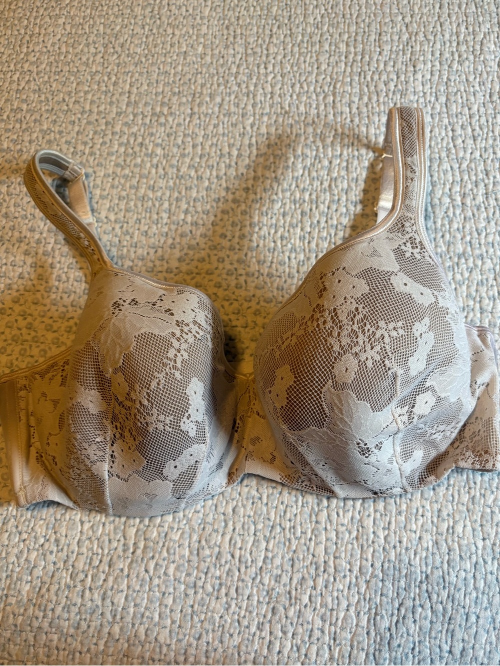 Cacique Lace Overlay Contour Bra - Beige Cacique Lane Bryant Lace Underwire Bra